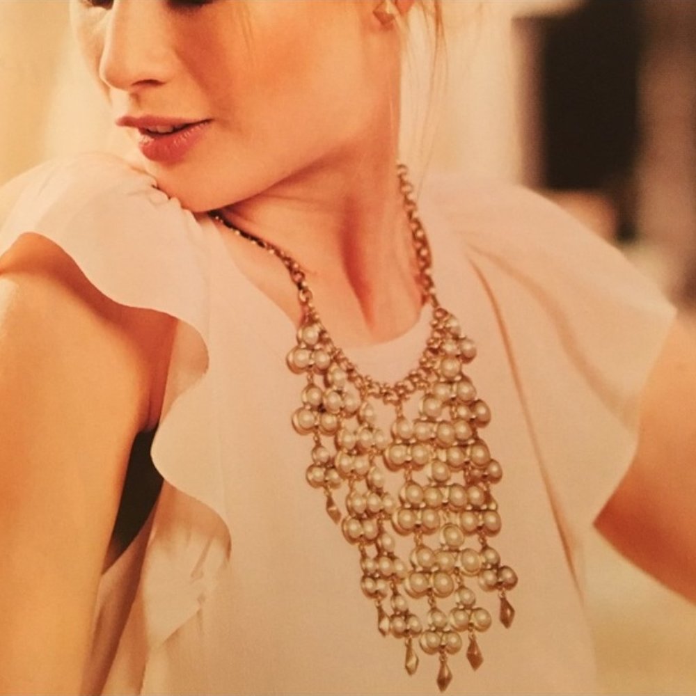 Stella & Dot | Daliah Pearl Drop Bib Necklace - Picture 6 of 15